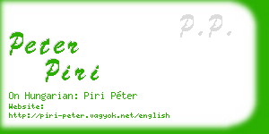peter piri business card